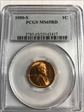 1950-S 1C MS65RD