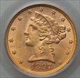 1897 $5 MS62