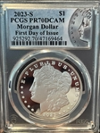2023-S $1 Morgan Dollar First Day of Issue PR70DCAM