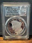 2023-S $1 Peace Dollar First Day of Issue PR70DCAM