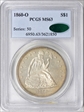 1860-O $1 MS63