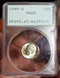 1949-S 10C MS65