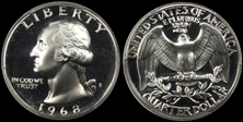 1968-S 25C PR68CAM
