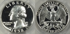 1958 25C PR66DCAM