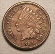 1863 1C Indian Head Penny XF40