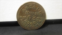 1863 1C Civil War Arcade House (RI) Token XF - R3