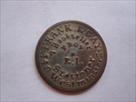 1863 1C Civil War Frank Gay Bookseller (RI) Token XF - R2