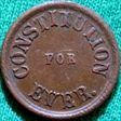 1863 1C Civil War Token Constitution Forever XF - R3
