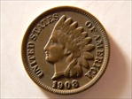 1908 1C Indian Head Penny XF