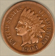 1903 1C Indian Head Penny AU50