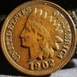 1902 1C Indian Head Penny AU50