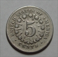 1866 5c SHIELD NICKEL WITH RAYS  MS30