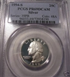 1994-S 25C Silver PR69DCAM