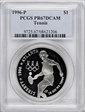 1996-P $1 Tennis PR67DCAM