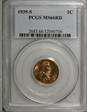 1939-S 1C MS66RD