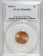 1945-S 1C MS66RD