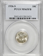 1936-S 10C MS65FB