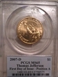 2007-D $1 Thomas Jefferson Position A - First Day of Issue MS65