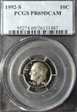 1992-S 10C PR69DCAM