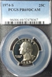 1974-S 25C PR69DCAM