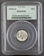1942-D 10C MS65FB