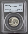 1943-D 25C MS65