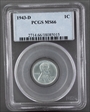 1943-D 1C MS66