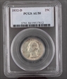 1932-D 25C AU50