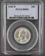 1942-D 25C MS65