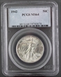 1942 50C MS64