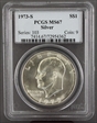 1973-S $1 Silver MS67