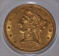 1852 $5 AU53