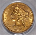 1861 $5 AU55