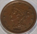 1856 1/2C AU50BN