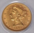 1891 $5 MS61