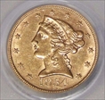 1854 $5 AU53