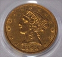 1843 $5 AU53