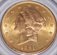 1891-S $20 MS62