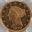 1870 $2.50 AU58