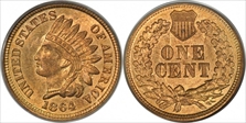 1864 1C Bronze MS65RB