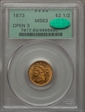 1873 $2.50 Open 3 MS63