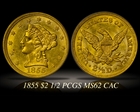 1855 $2.50 MS62