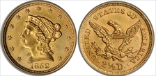 1852 $2.50 MS62