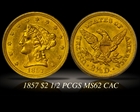1857 $2.50 MS62
