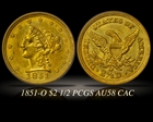 1851-O $2.50 AU58