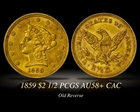 1859 $2.50 Old Reverse AU58+