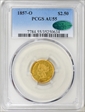 1857-O $2.50 AU55