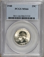 1940 25C MS66