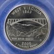 2005-D 25C West Virginia Satin Finish SP68