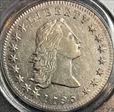 1795 $1 Flowing Hair, 2 Leaves AU55